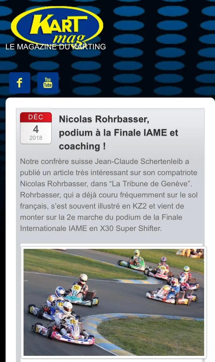 Kart Mag rencontre avec Nicolas Rohrbasser coach karting à la Rohrbasser Driving School