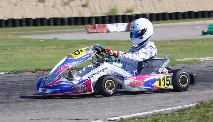 Kart KZ de Nicolas Rohrbasser en pleine course